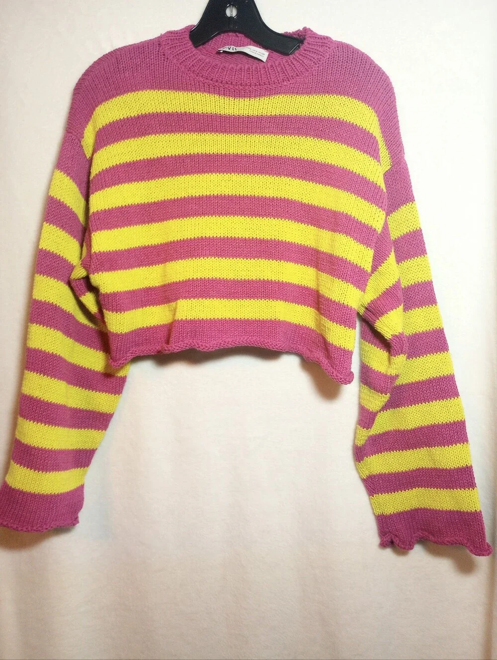 Cropped Baggy Striped Y2K Colorblock Sweater Zara Indie Sleeze Coquette Coastal